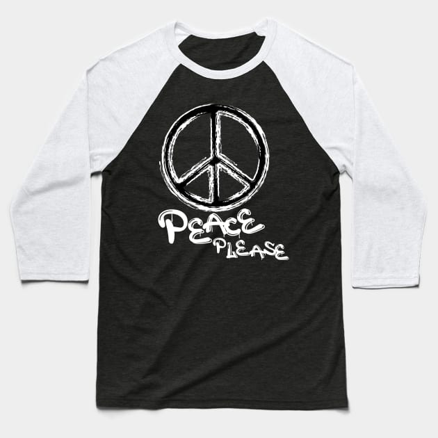 Peace Please Baseball T-Shirt by emma17